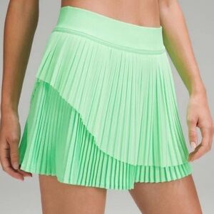 Pleated Green Skirt